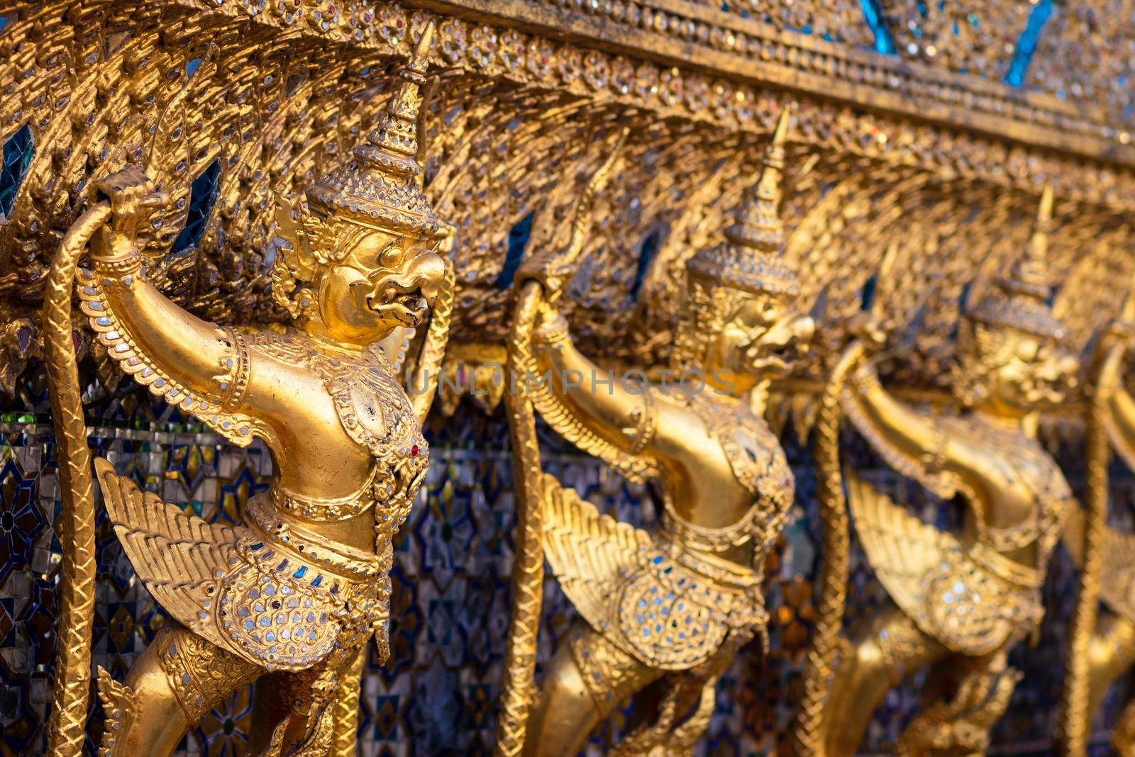 Temple of the Emerald Buddha or Wat Phra Kaew temple in Bangkok,Thailnd