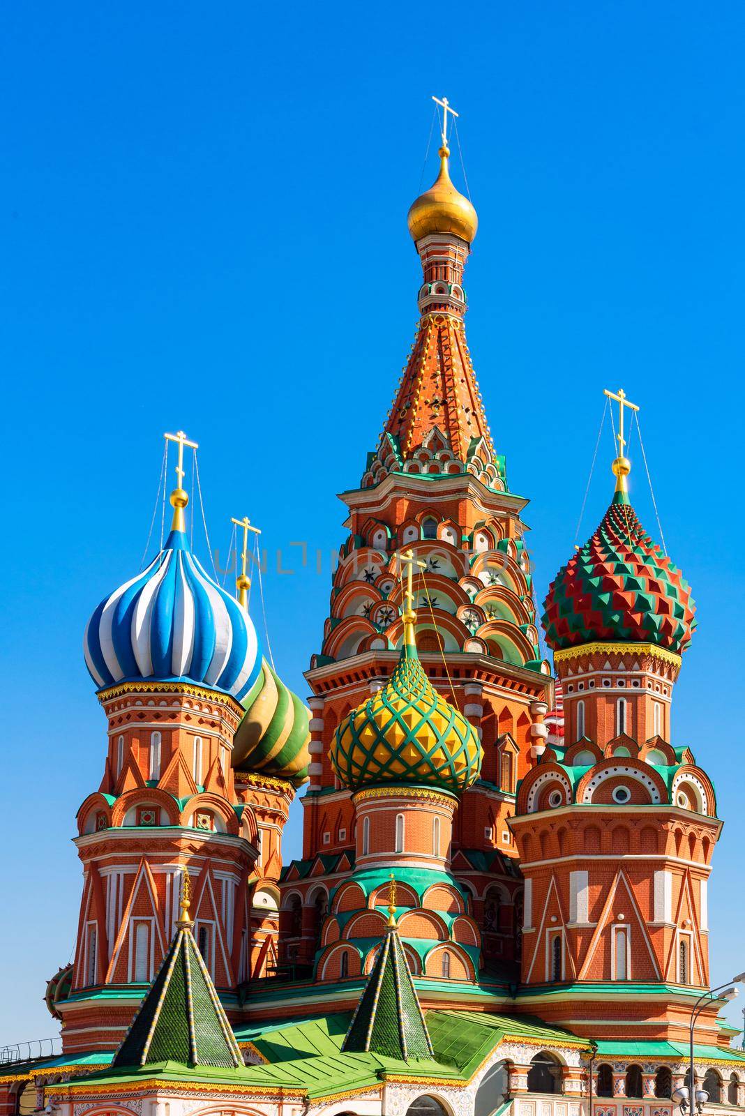 Saint Basil Cathedral at Red Square with clear sky in Moscow,Russia