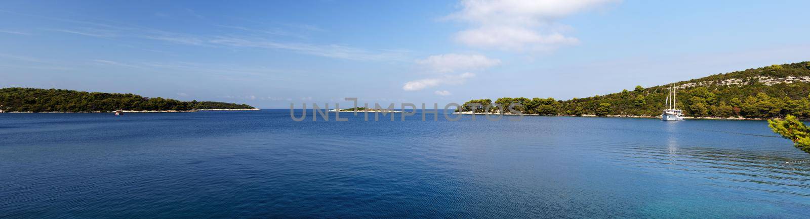 Sea coast of Mljet island in Croatia by slavapolo