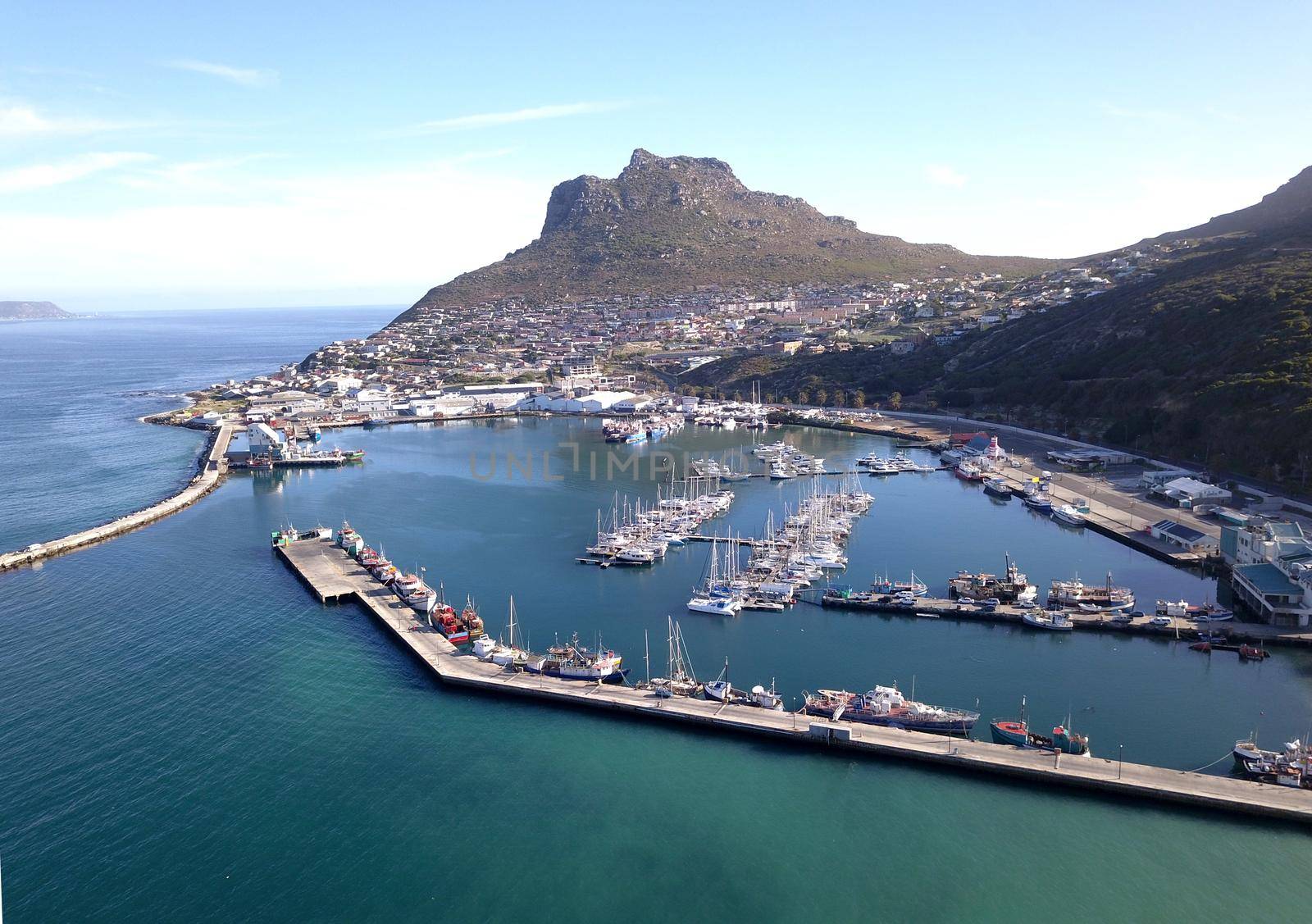 Aerial of Hout Bay, Cape Town, South Africa