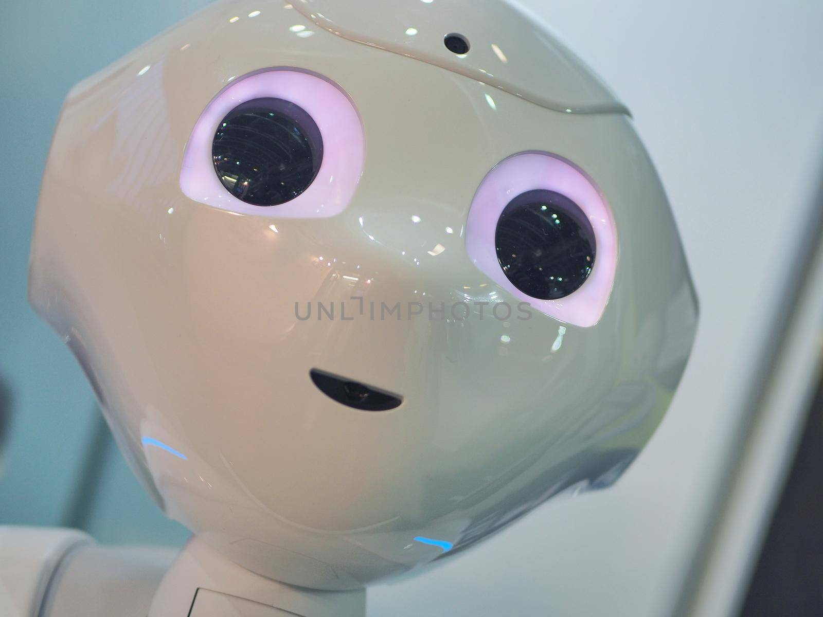 Pepper by SoftBank Robotics is the first humanoid assistant for better customer experience Turin Italy February 12 2020 by lemar
