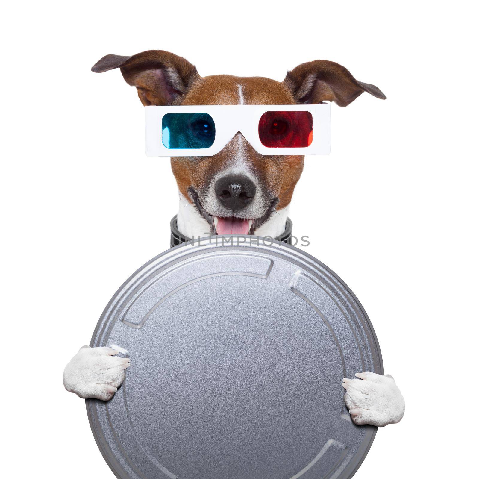 movie film canister 3d glasses dog by Brosch