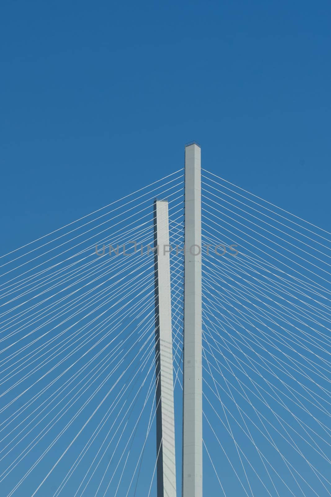 Vladivostok, Russia. Detail of the bridge across the Golden Horn Bay