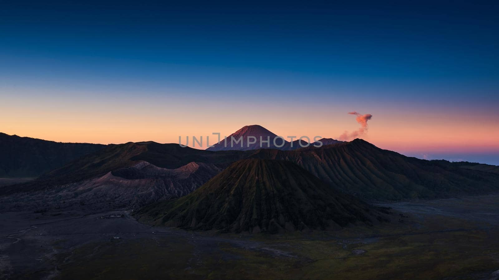 Mount Bromo volcanoes in Bromo Tengger Semeru National Park, East Java, Indonesia.