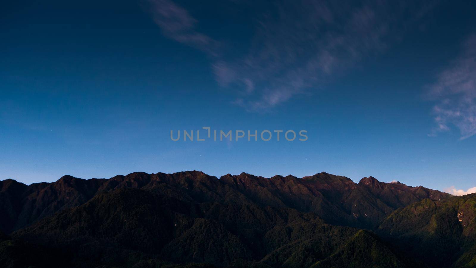 Fansipan, Fan Si Pan or Phan Xi Pang mountain the highest mountain in Indochina at Sapa , Vietnam
