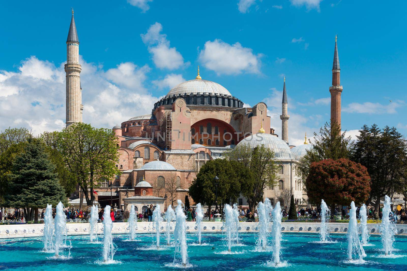 Hagia Sophia or Ayasofya  exterior, a former Orthodox patriarchal basilica, later a mosque and now a museum in Sultanahmet , Istanbul, Turkey