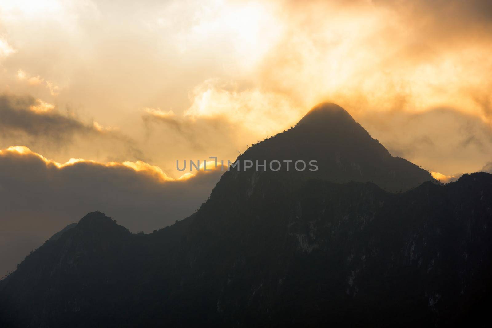 Nature view of Doi Luang Chiang Dao mountain during sunrise,the famous mountain for tourist to visit in Chiang Mai,Thailand. by Nuamfolio