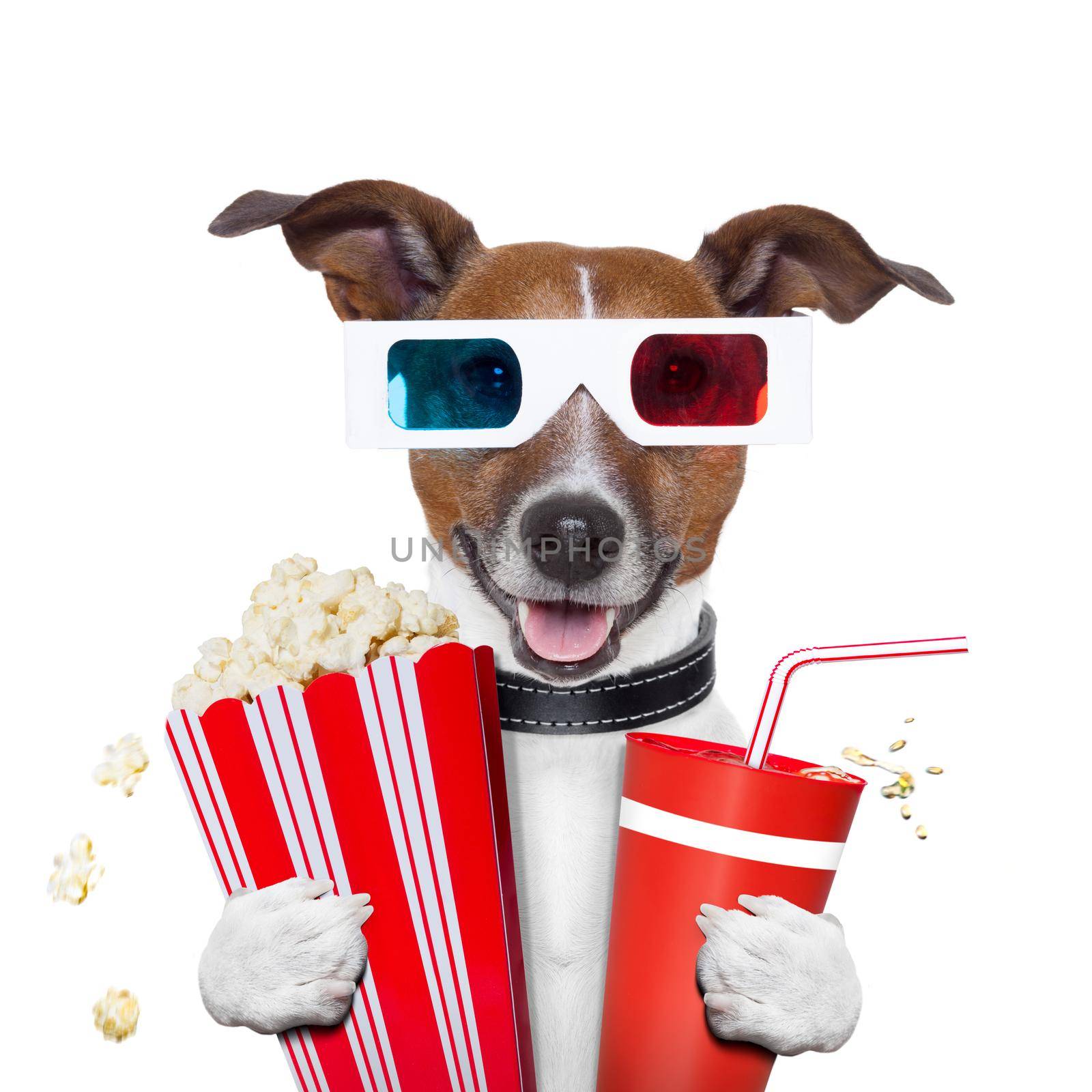 3d glasses movie popcorn dog by Brosch