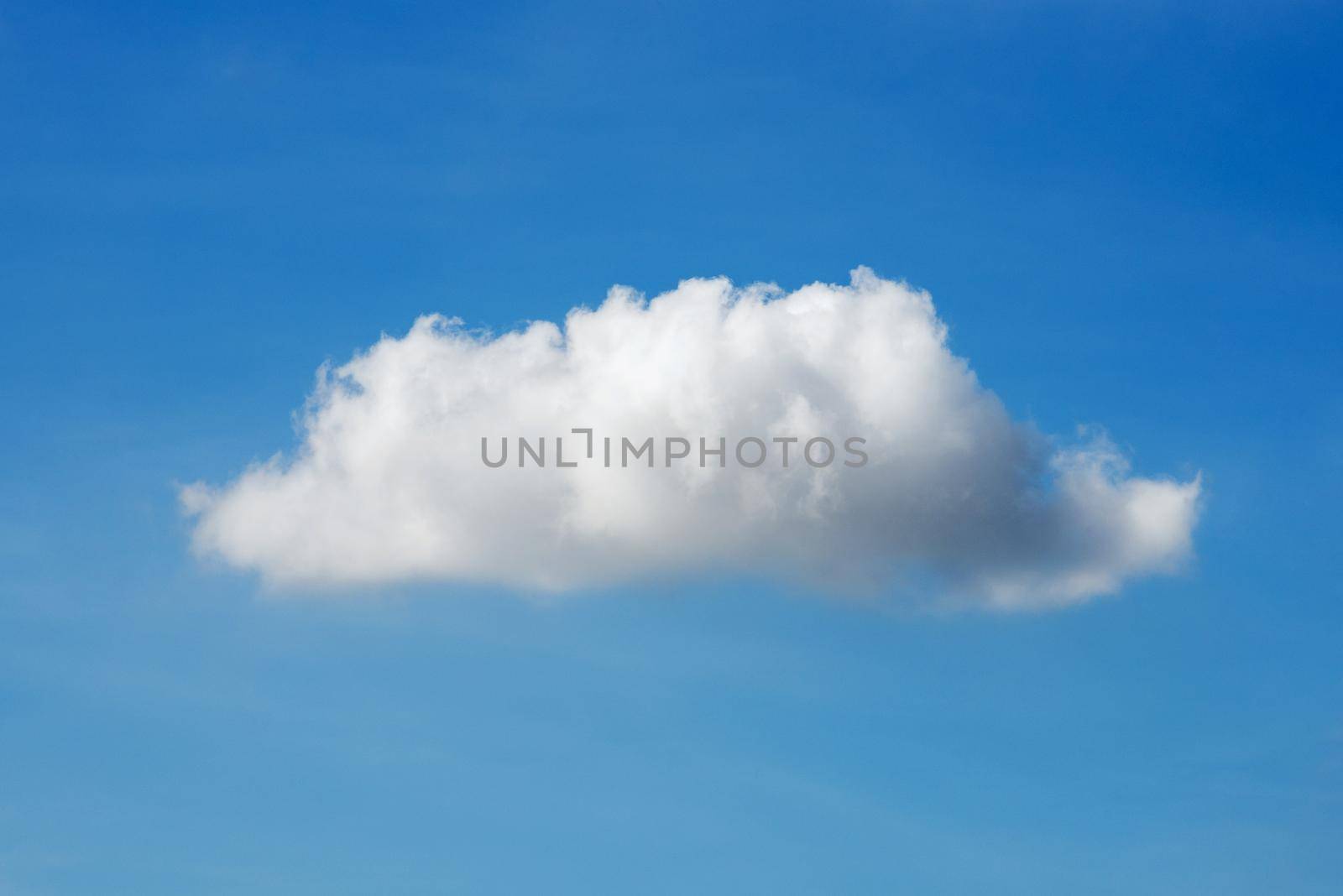 Single nature white cloud on blue sky background in daytime, photo of nature cloud for freedom and nature concept. by Nuamfolio