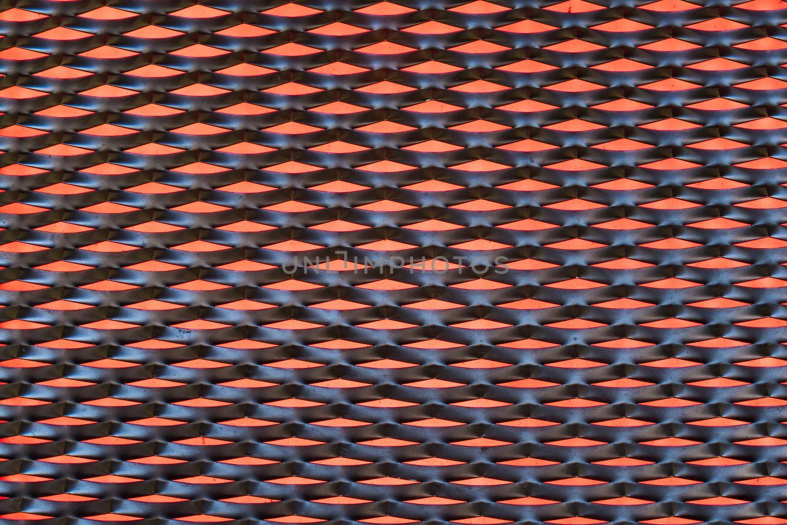 Abstract close up of modern interior architectural metal wall pattern background