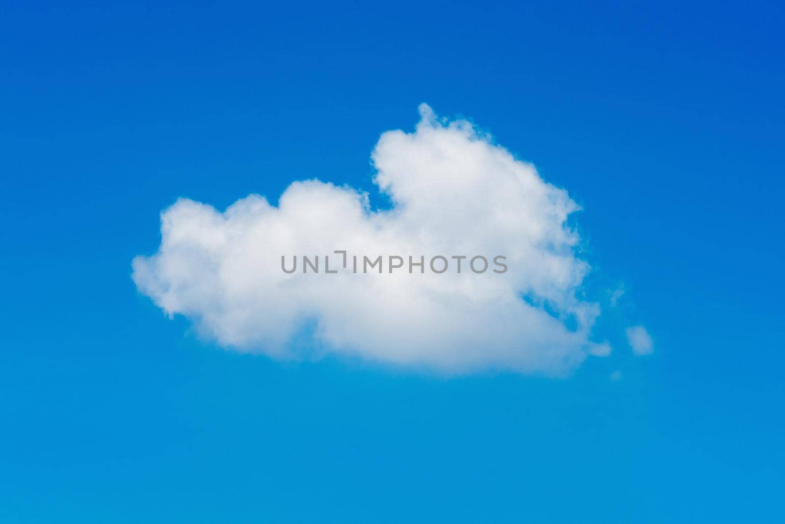 Nature single white cloud on blue sky background in daytime, photo of nature cloud for freedom and nature concept by Nuamfolio