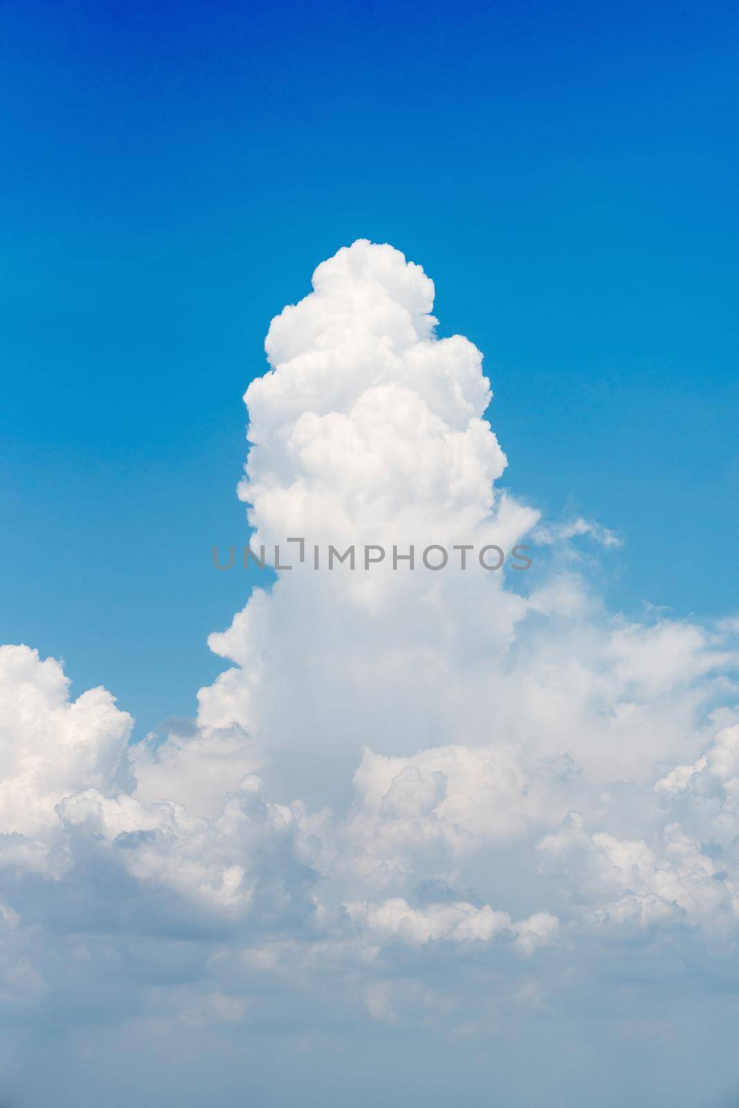 Nature white cloud on blue sky background in daytime, photo of nature cloud for freedom and nature concept by Nuamfolio