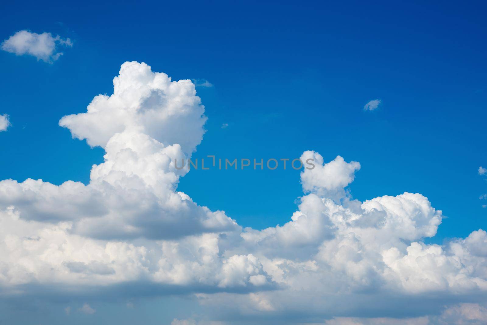 Beautiful Nature white cloud scape and blue sky background in daytime at summer season  by Nuamfolio