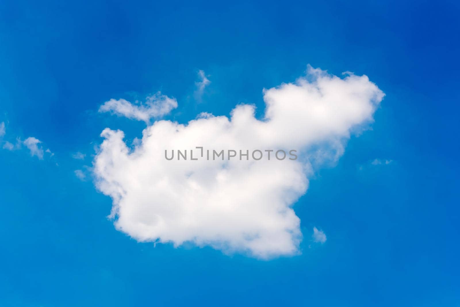Beautiful Nature white cloud on blue sky background in daytime, summer season  by Nuamfolio