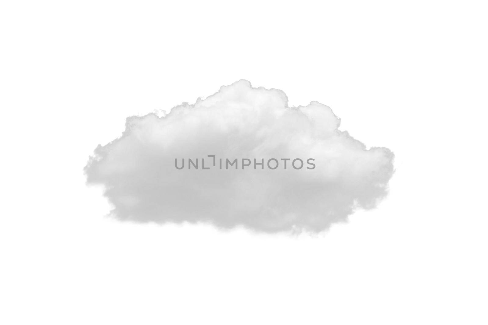 Nature white clouds isolate on white background. Cutout clouds element design for multi purpose use. by Nuamfolio