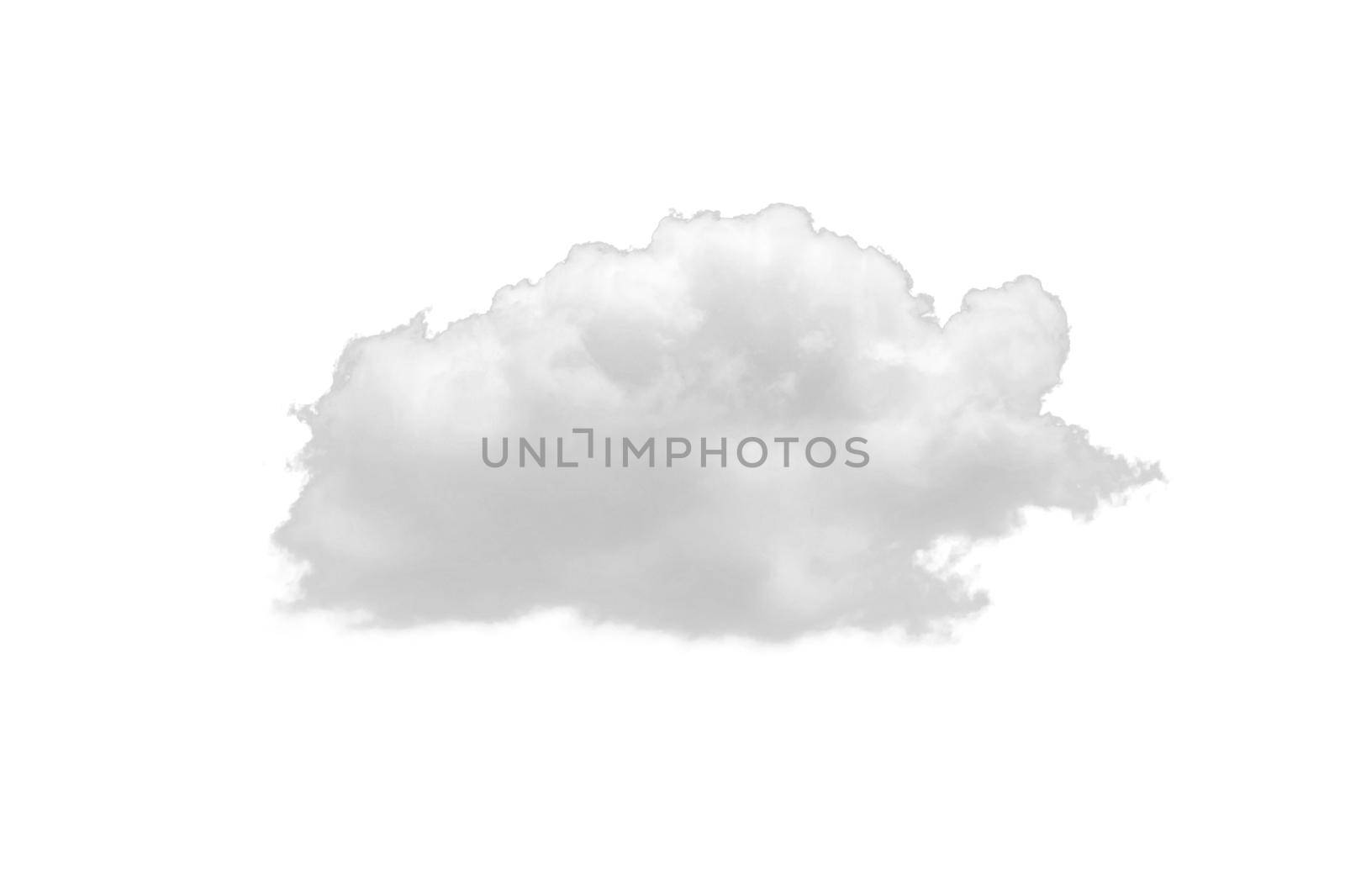Nature white clouds isolate on white background. Cutout clouds element design for multi purpose use. by Nuamfolio