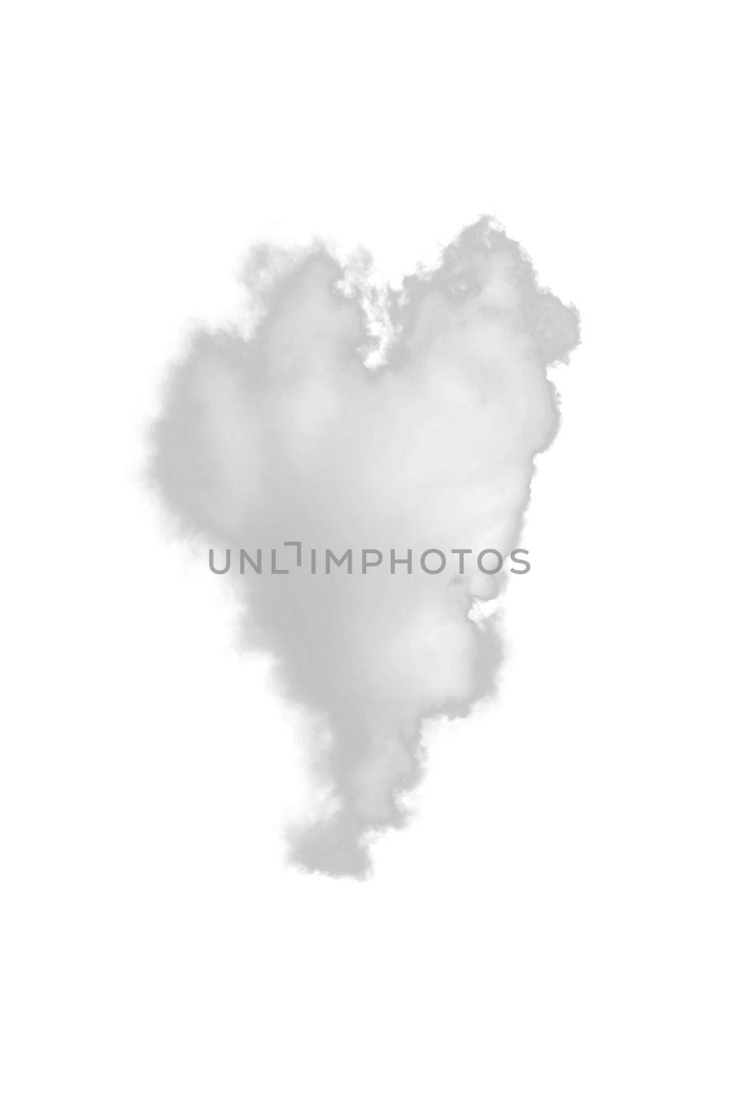 Nature white clouds isolate on white background. Cutout clouds element design for multi purpose use.