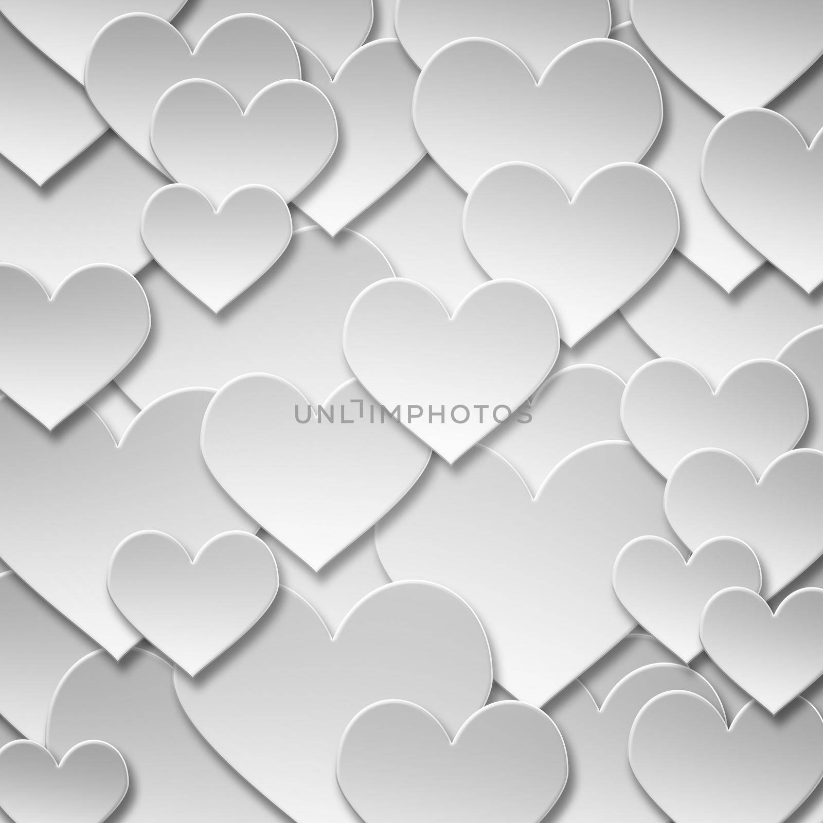 Abstract Seamless Paper valentine love heart symbol with drop shadows Background. Element design for background,backdrop and valentine love heart concept 