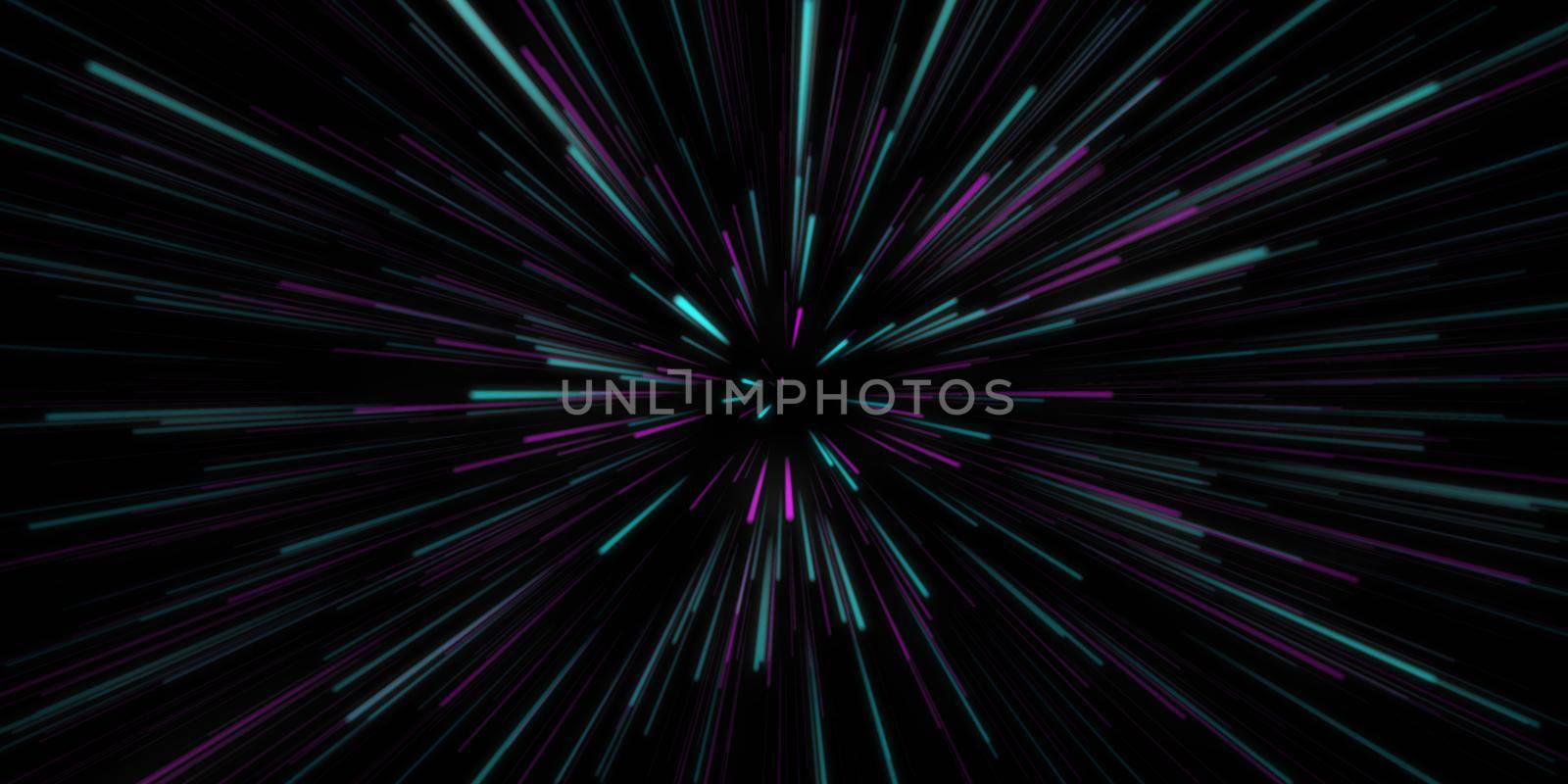 Blue Purple Warp Speed Abstract Background in Space Concept