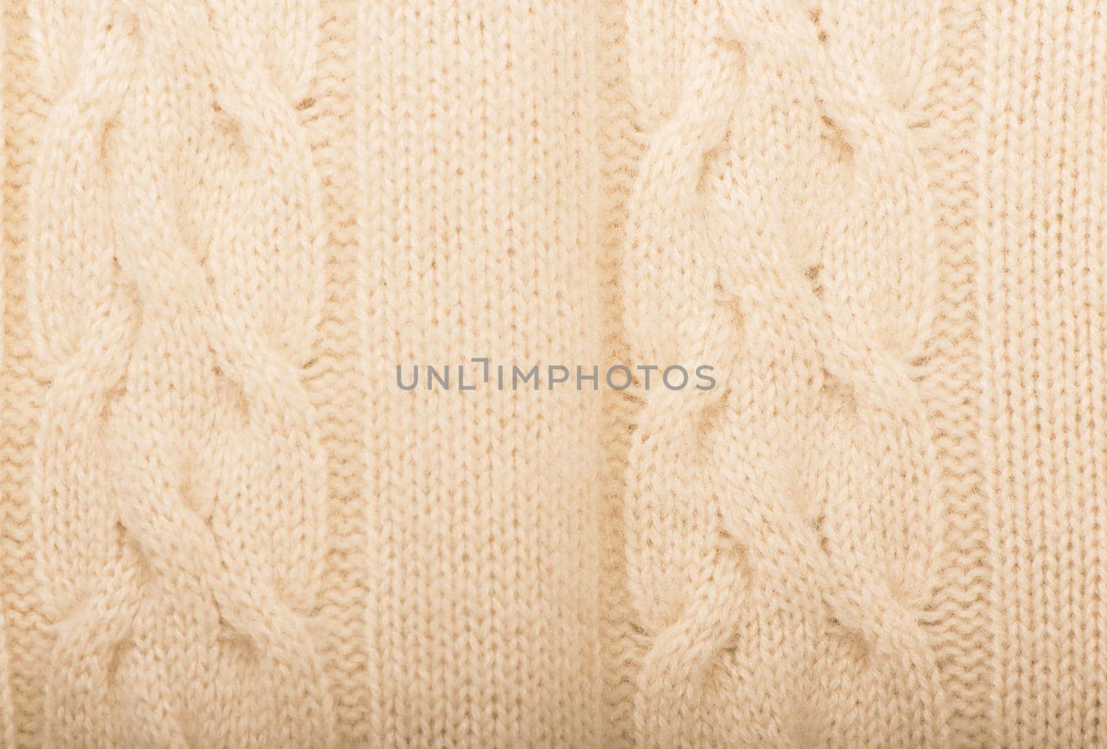 warm beige sweater knitted with six threads by aprilphoto