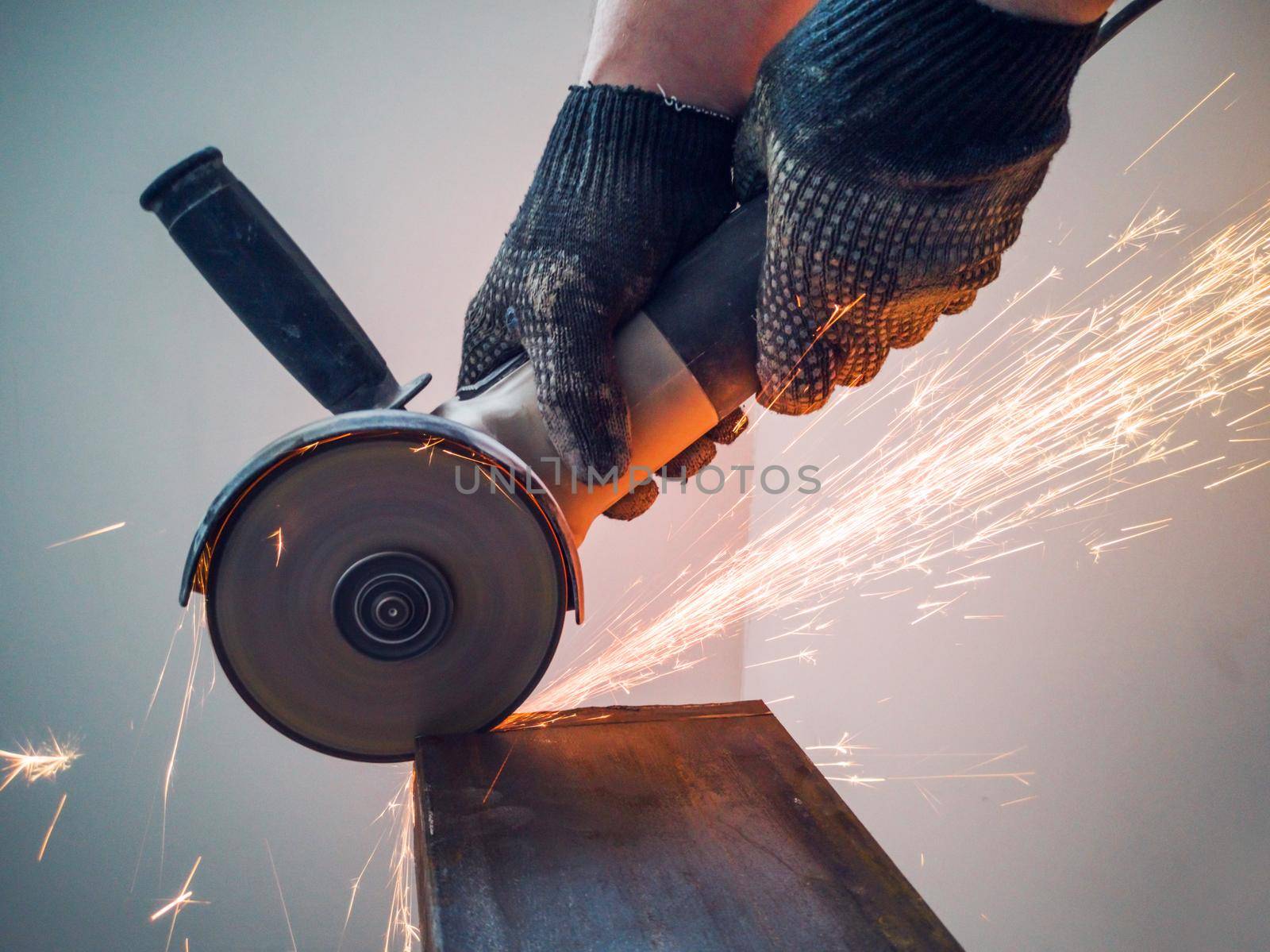 Sawing metal sparks by Yellowj