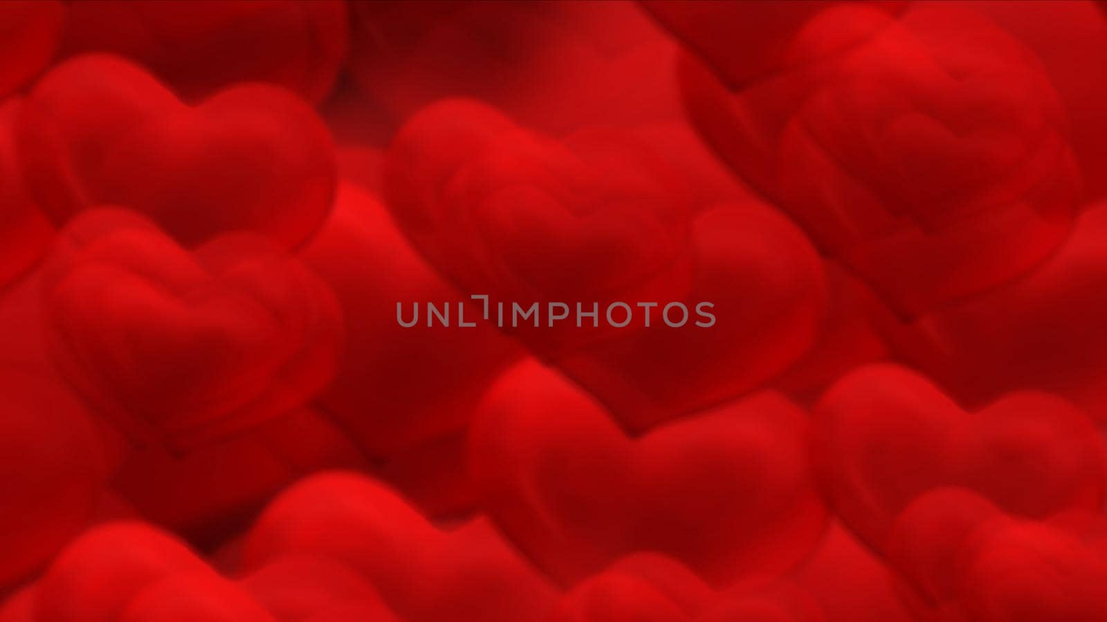 red hearts closeup abstract background illustration render