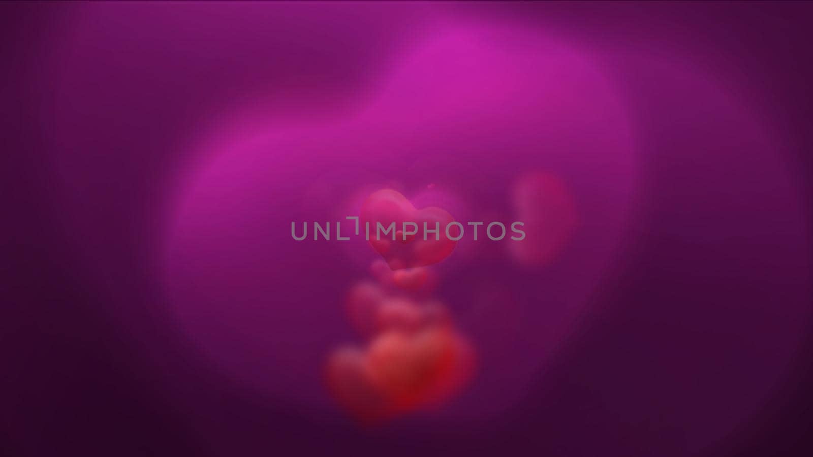 romantic hearts abstract background card. render illustration