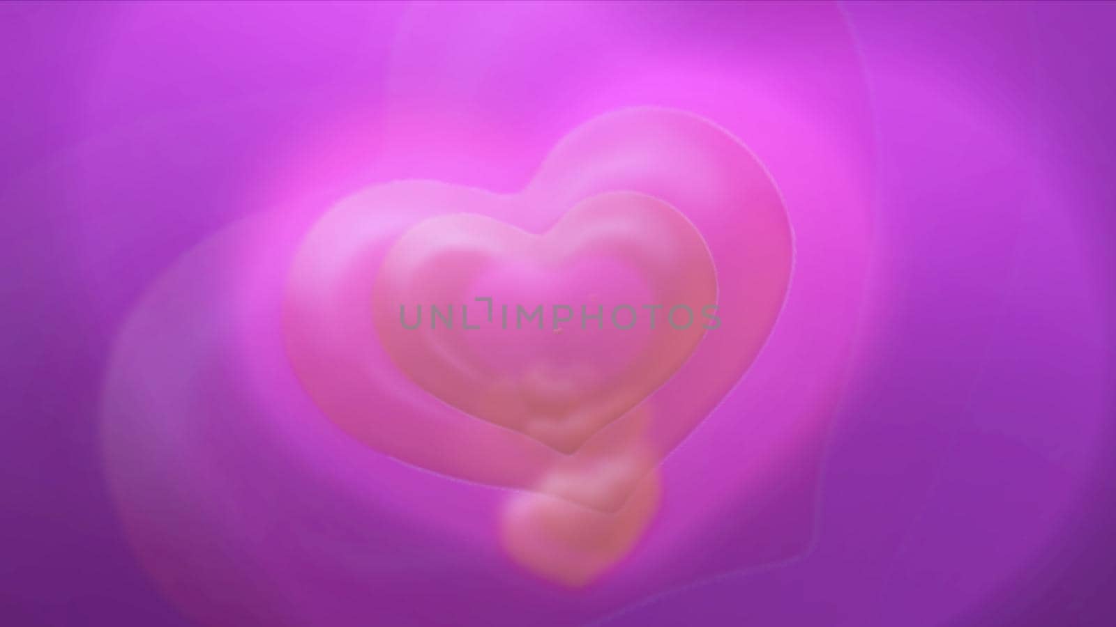 romantic hearts abstract background card. render illustration
