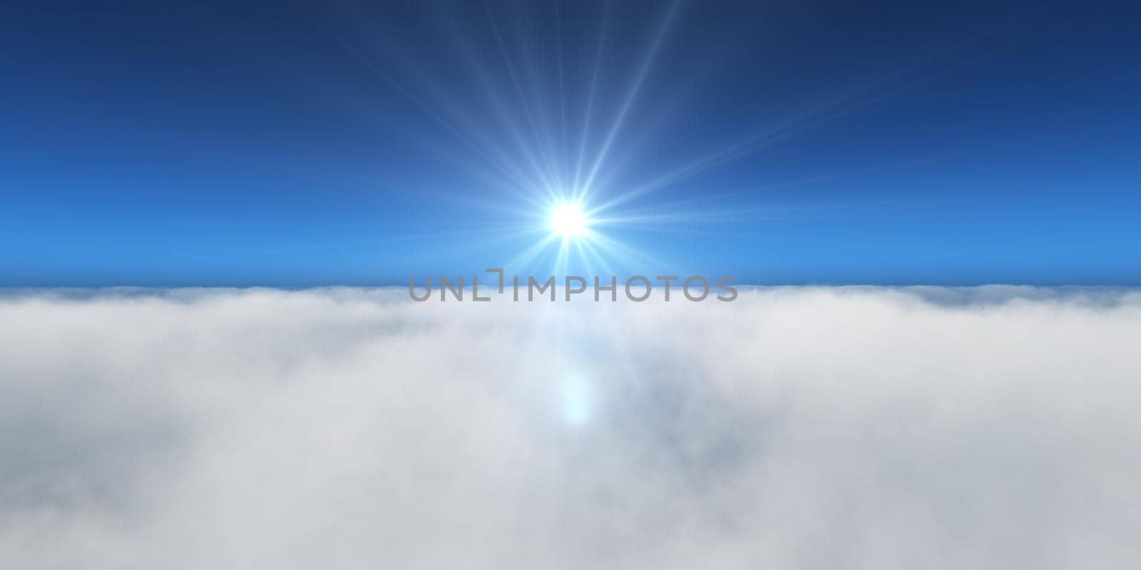 fly above clouds sun ray light by alex_nako