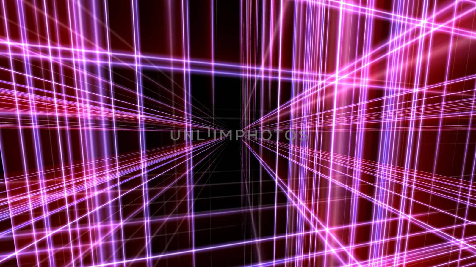 3d lines neon background abstract, render illustration