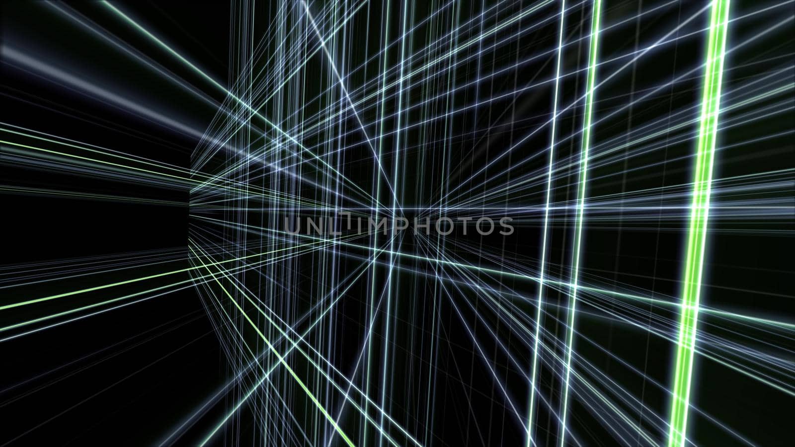 3d lines neon background abstract, render illustration