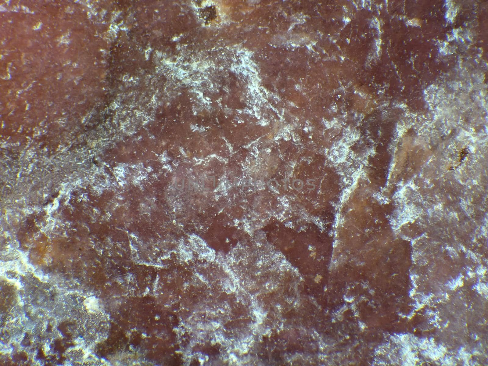 Rhodonite gemstone in a macro shot