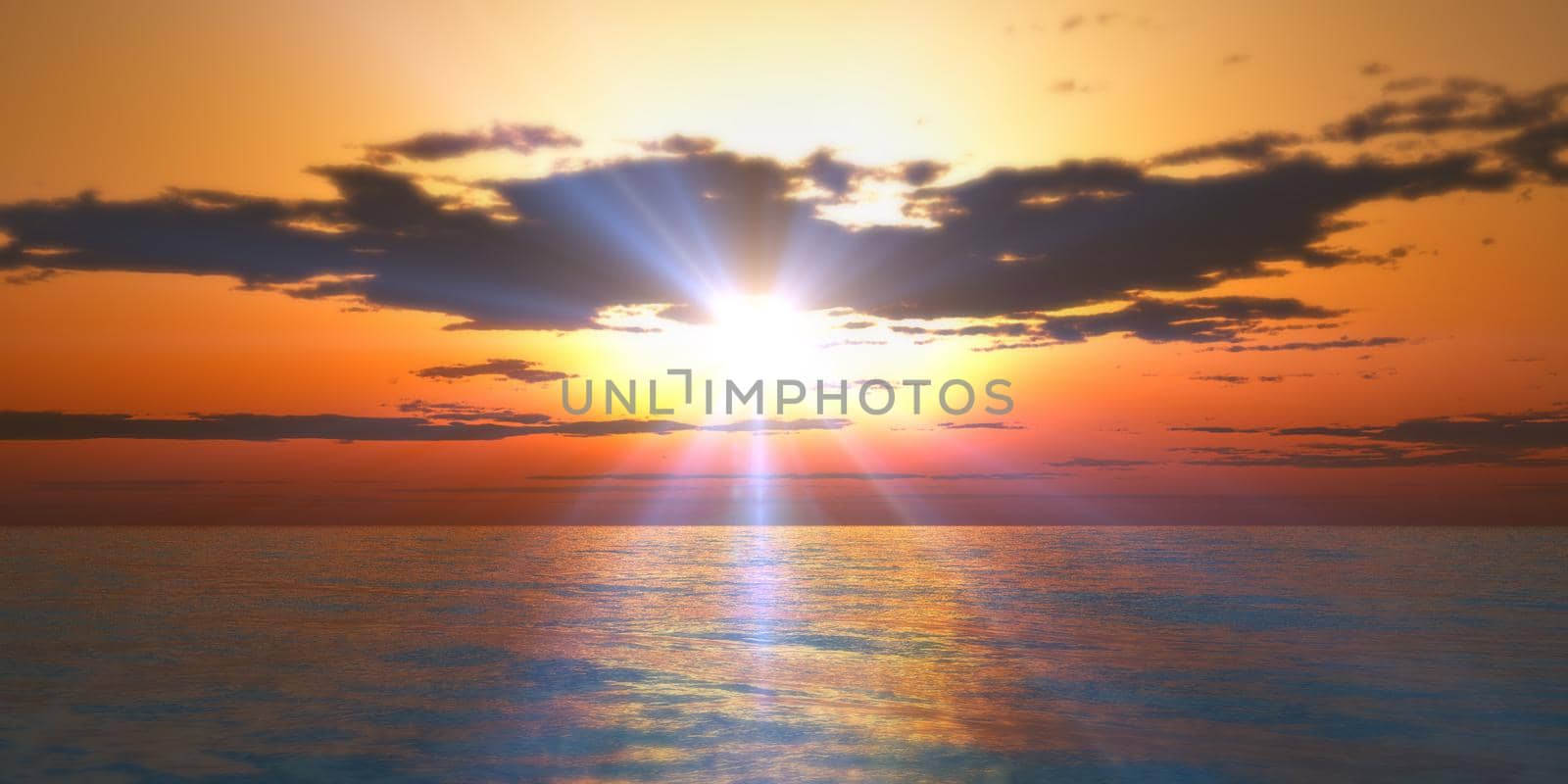 sunset / sunrise in sea clouds by alex_nako
