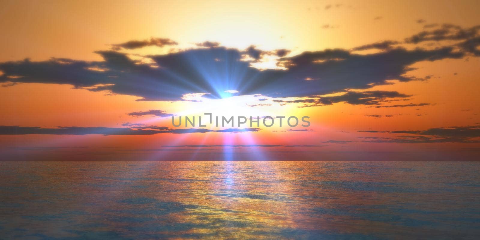 sunset / sunrise in sea clouds by alex_nako