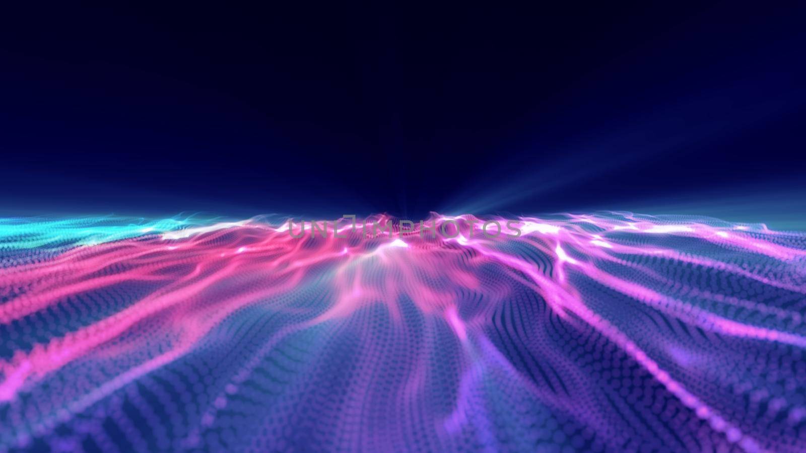 wave abstract particle color illustration render background