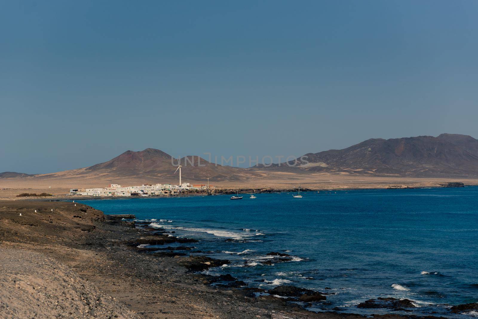 Cityscape in Jandia lighthouse in the South of Fuerteventura,Canary Islands,Spain.