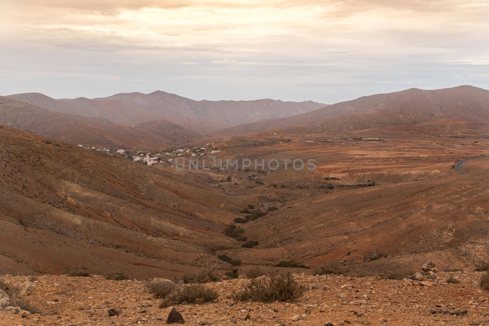 View of the Valley in Bentancuria on the island of Fuerteventura in Spain