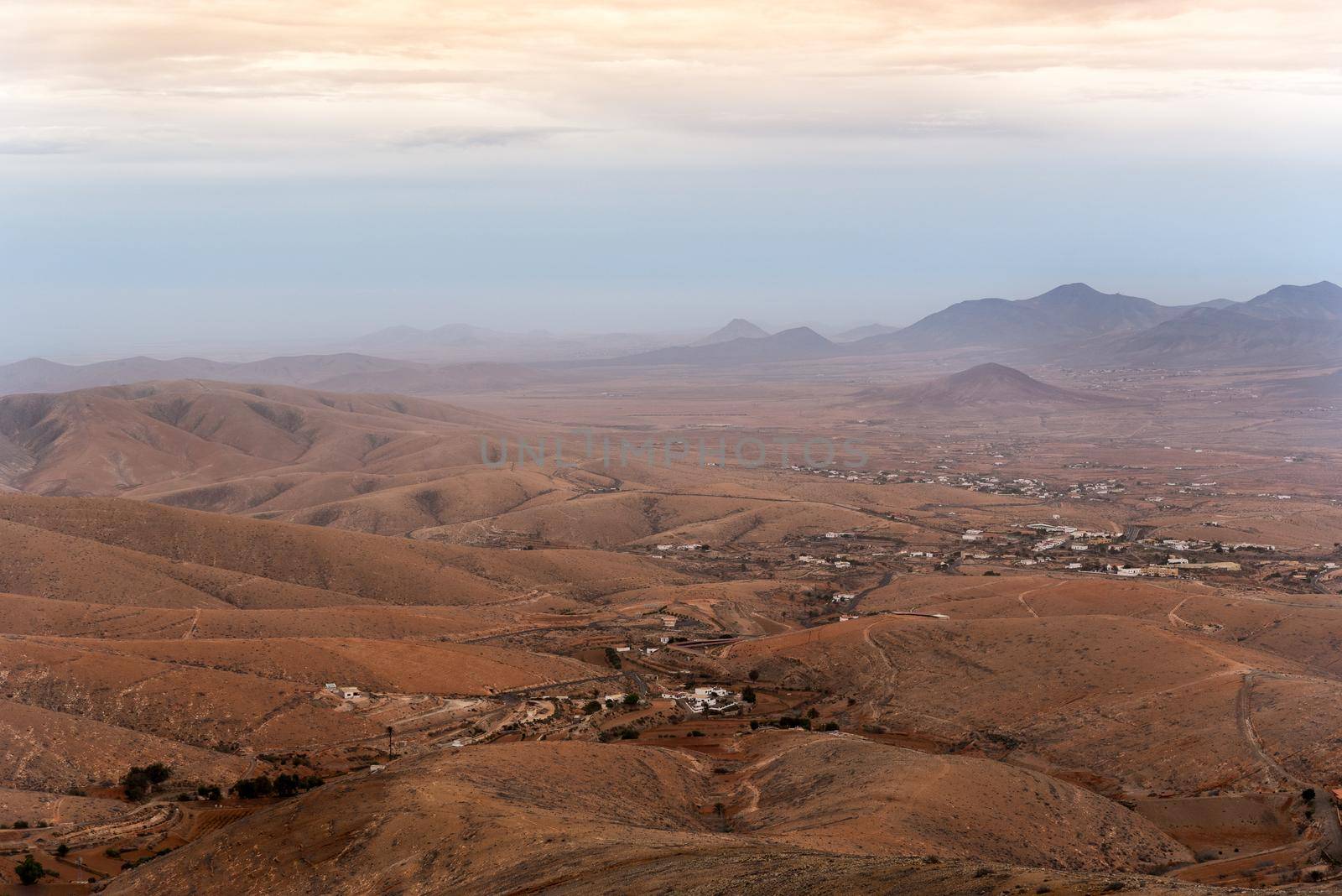 View of the Valley in Bentancuria on the island of Fuerteventura in Spain