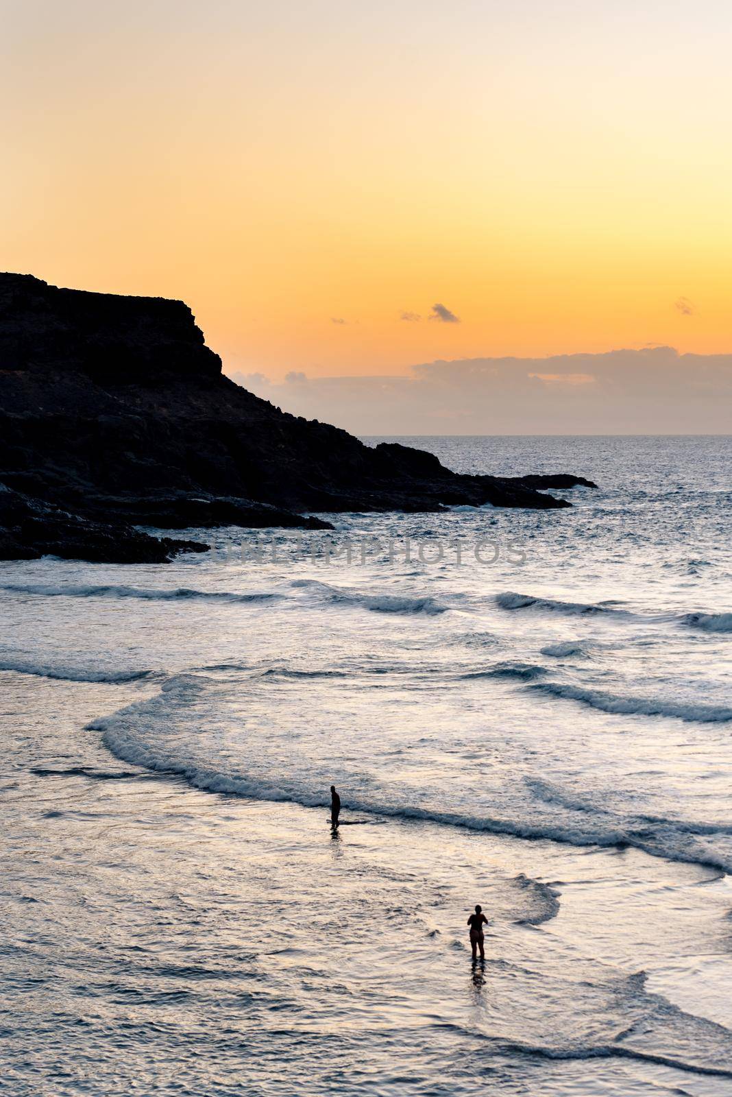 People in Los Molinos beach in Fuerteventura, Canary Islands in summer 2020 by martinscphoto