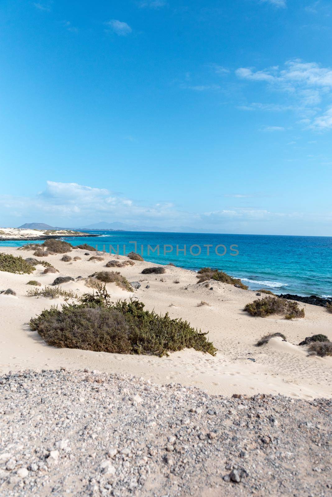 Dunas de Corralejo Natural Park in Fuerteventura, Spain in the fall of 2020.