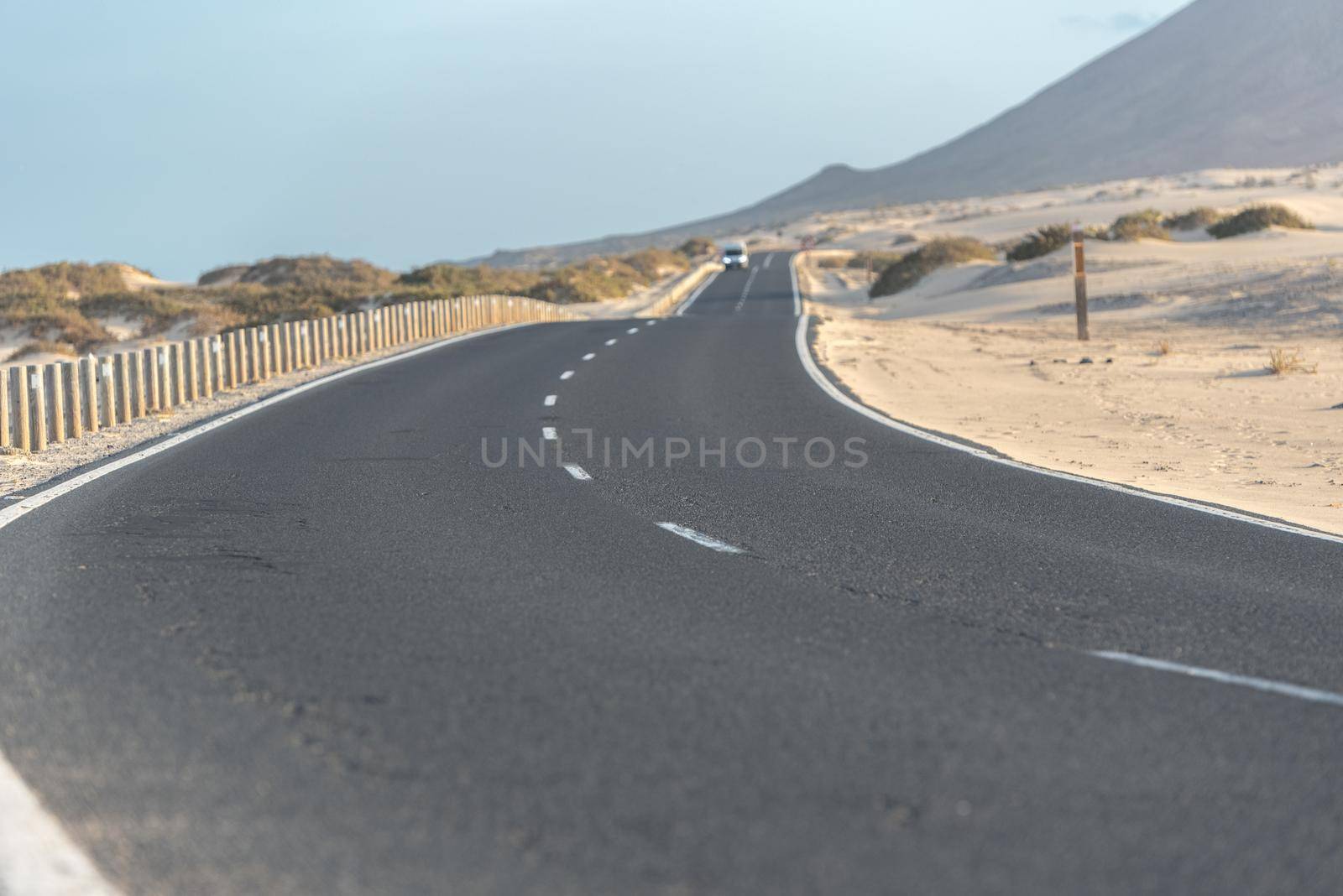 Dunas de Corralejo Natural Park in Fuerteventura, Spain in the fall of 2020.