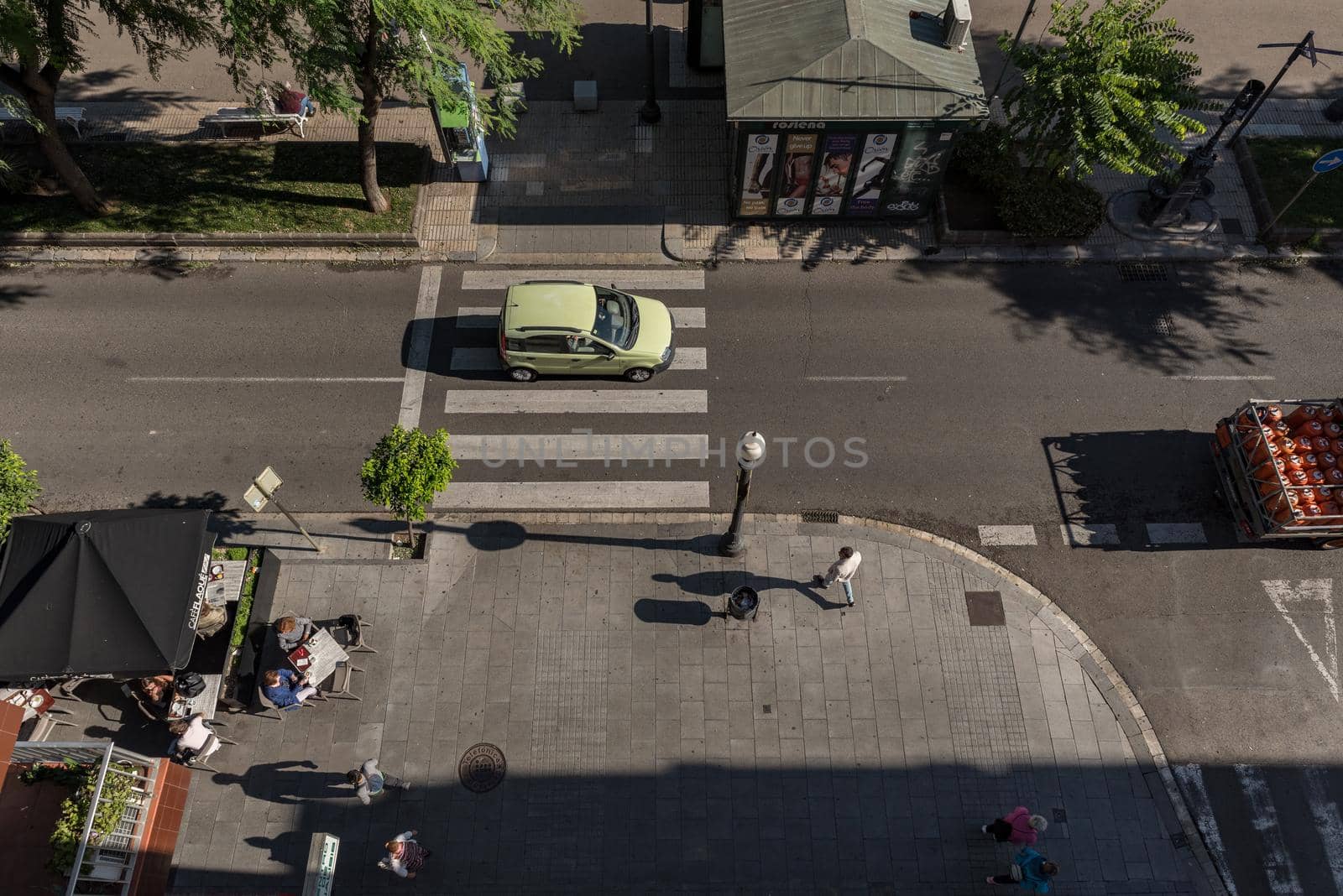 Tarragona, Spain: 2020 September 27: Sunny day in Rambla Nueva street of Tarragona in Spain, in the summer of 2020.