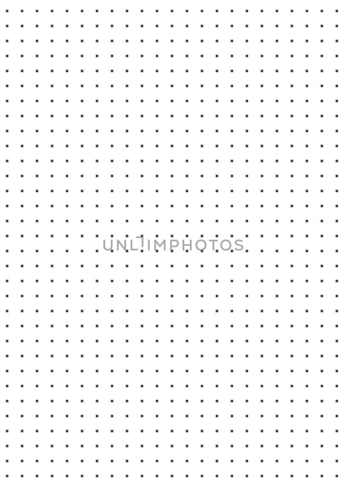 Grid paper. Dotted grid on white background. Abstract dotted transparent illustration with dots. White geometric pattern for school, copybooks, notebooks, diary, notes, banners, print, books. by allaku