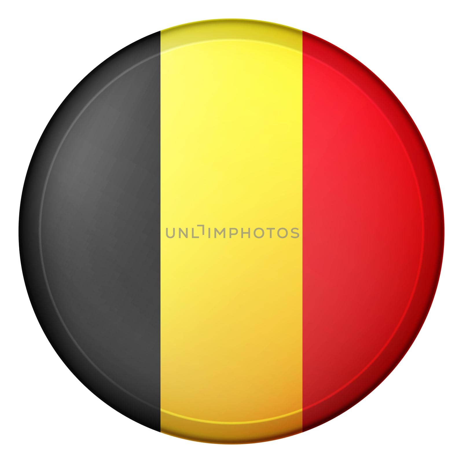 Glass light ball with flag of Belgium. Round sphere, template icon. Belgian national symbol. Glossy realistic ball, 3D abstract vector illustration highlighted on a white background. Big bubble. by allaku