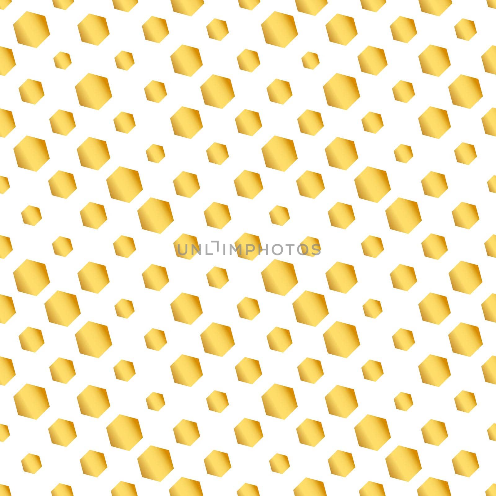 Seamless pattern with color honeycomb shapes on white background. Template texture for invitation, poster, card, banner, announcements and others. Vector illustration