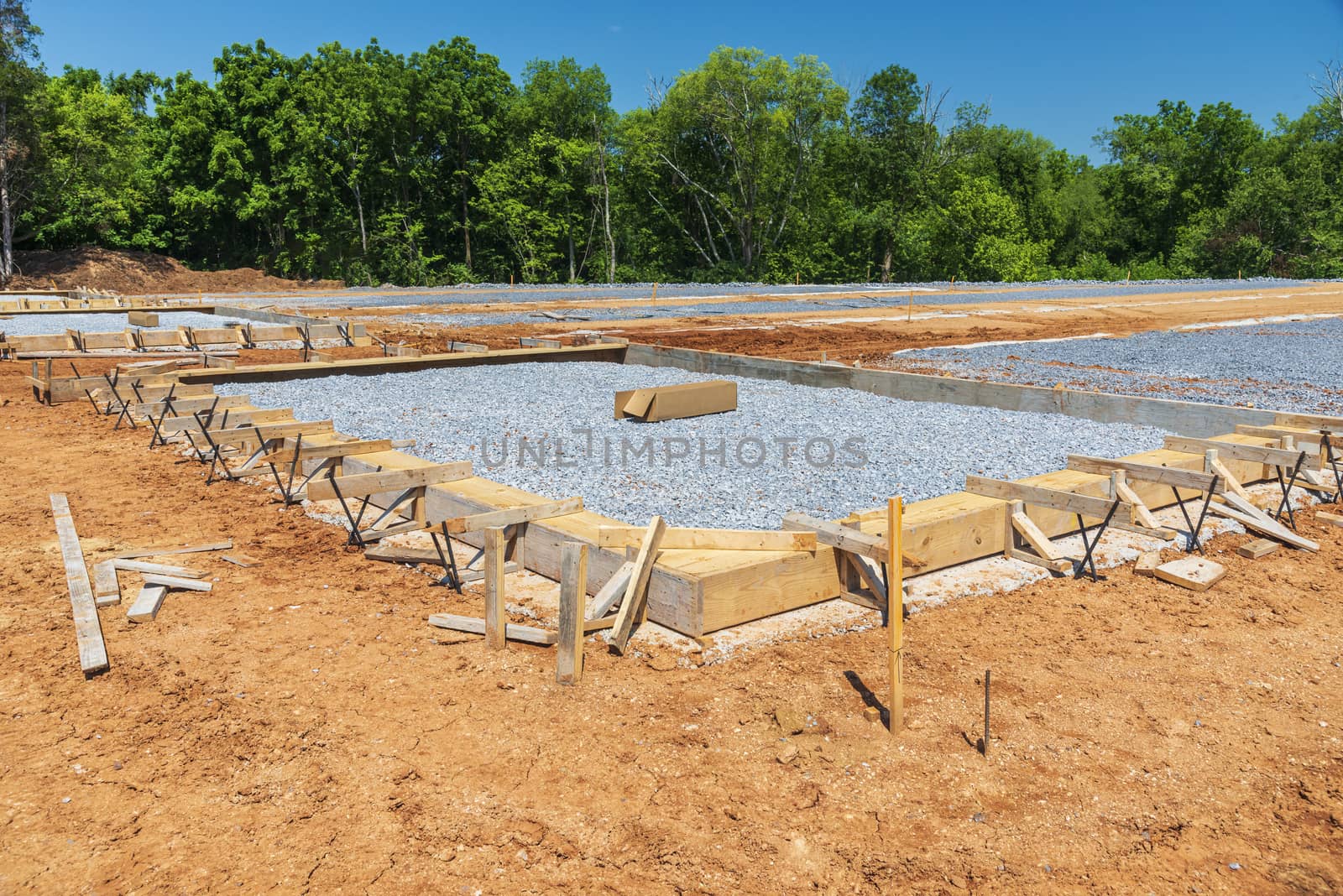 Construction Ground Work For New Commercial Building Complex by stockbuster1