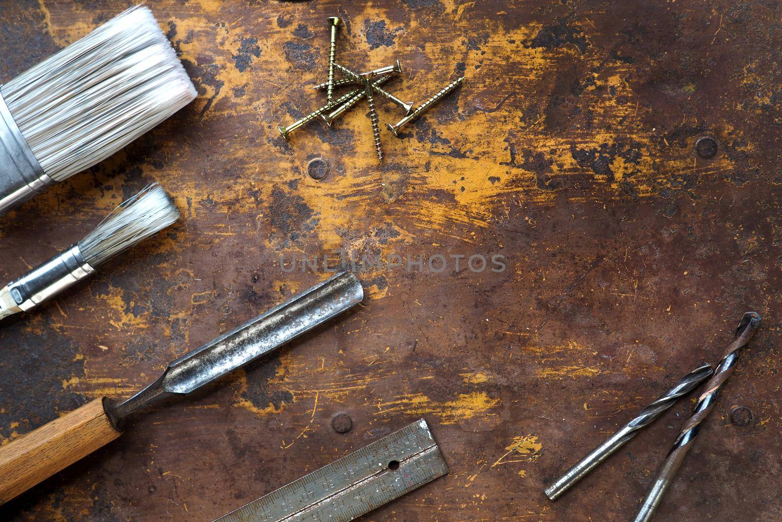 Hardware tools on textured surface by fivepointsix