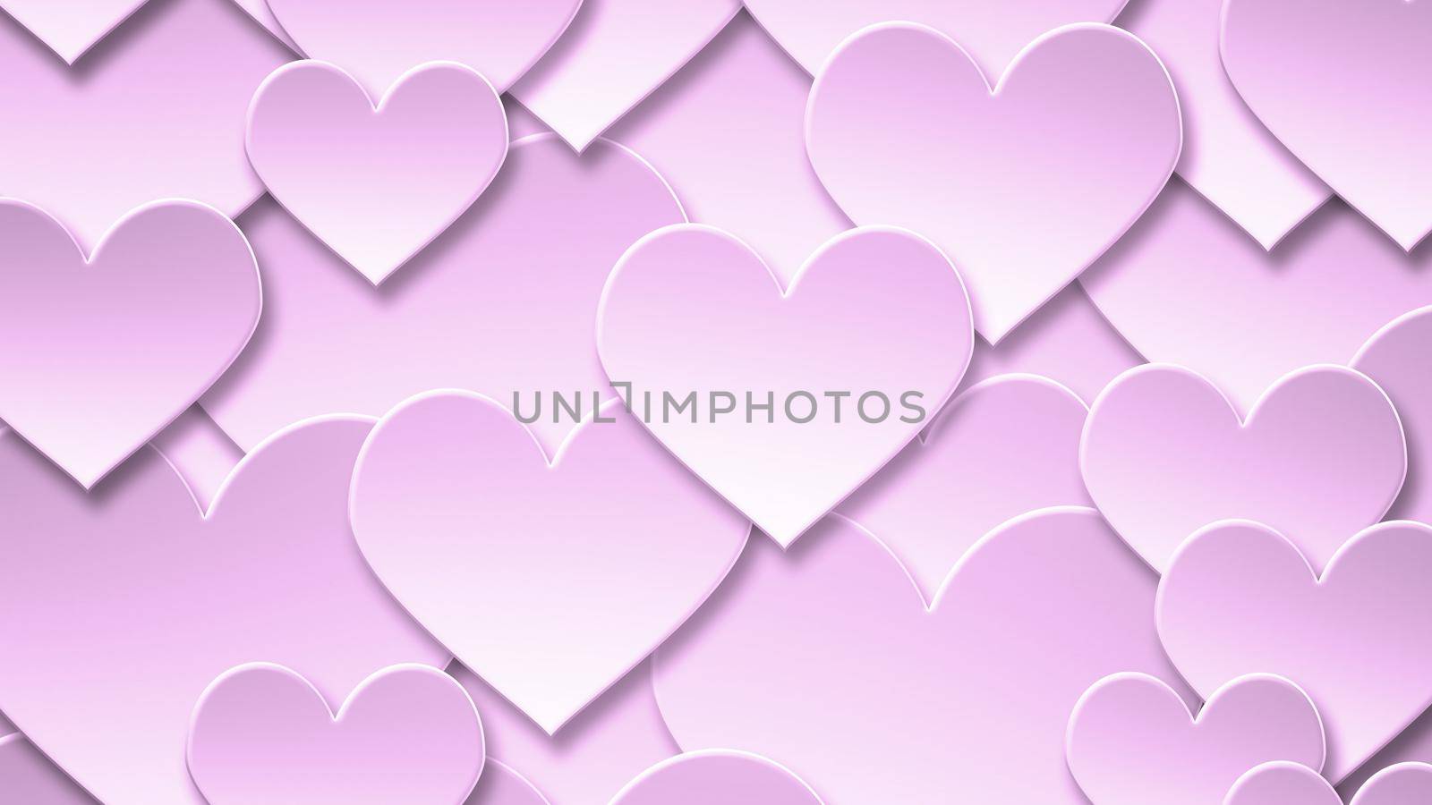 Abstract background of valentine love heart symbol with drop shadows banner. 