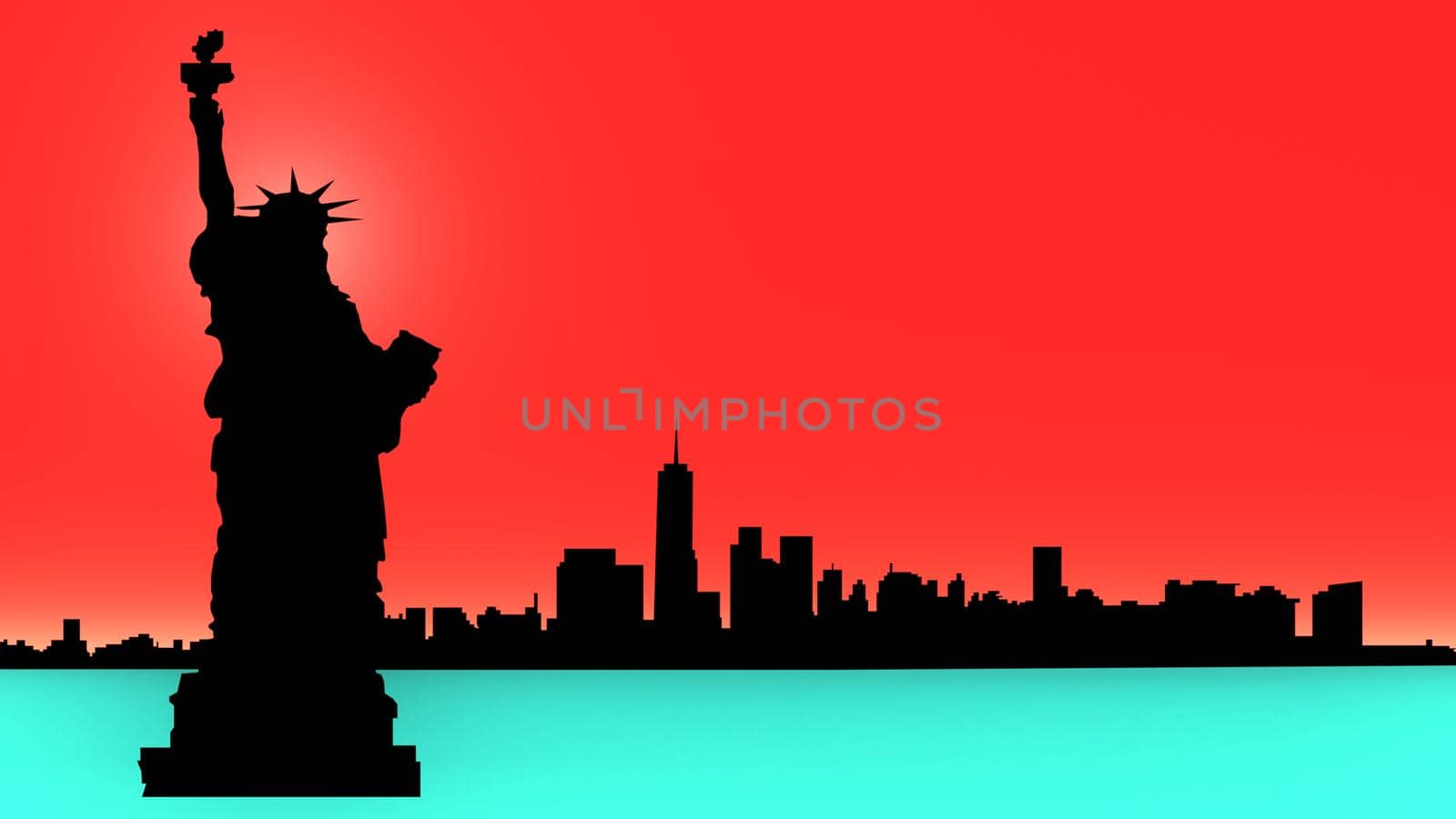 3d render illustrations New York city painting. Americans New York city. by Maharana777