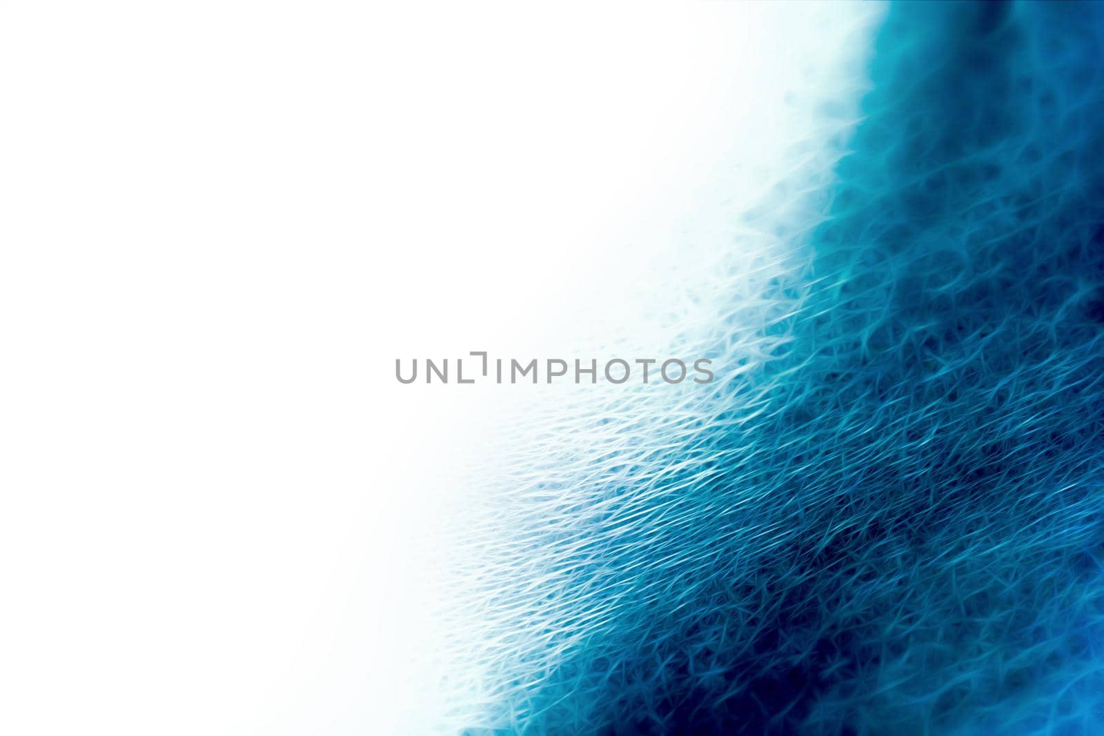 Macro shot of a blue and white filamentous surface, copy space by silent303